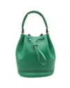 Anya Hindmarch Tasseled Bucket Bag In Green Leather In Green