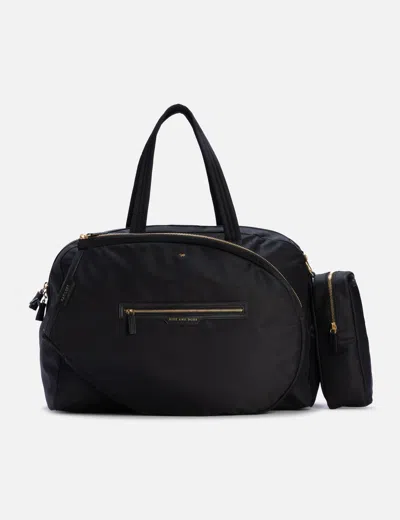 Anya Hindmarch Tennis Regenerated-nylon Travel Bag In Black/黑色/블랙/ブラック