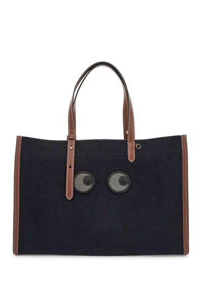 Anya Hindmarch Tote Bag With Eyes Print In Blue