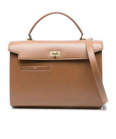 Anya Hindmarch Mortimer Top Handle In Brown