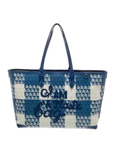 Pre-owned Anya Hindmarch Tote In Blue