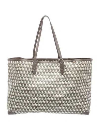 Pre-owned Anya Hindmarch Tote In Gray