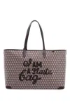 Shop Anya Hindmarch I Am A Plastic Bag Zipped Motif Tote Bag In Brown