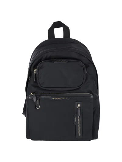 Anya Hindmarch Travel Backpack Luxury In Black