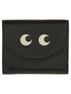 Anya Hindmarch Eye Mini Three-fold Zipper Wallet In Black