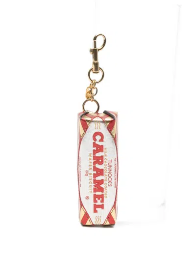 Anya Hindmarch Tunnock's Caramel Biscuit Magnetic-fastening Keyring In Multi
