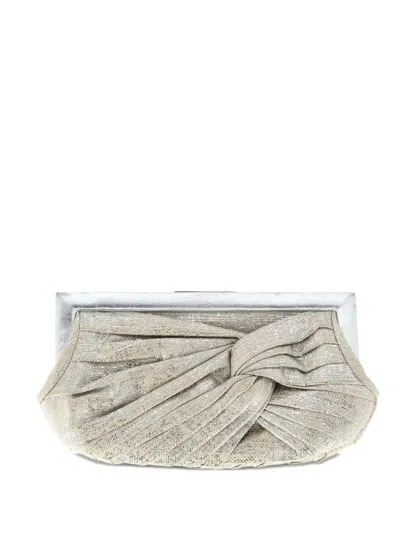Pre-owned Anya Hindmarch Twist Clutch Bag In Silver