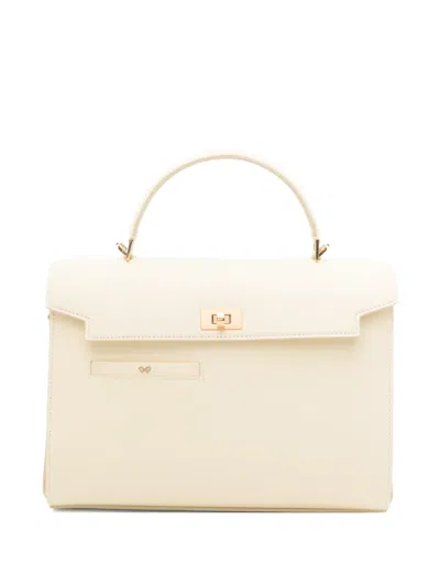 Anya Hindmarch Twist-lock Top-handle Tote Bag In Neutral
