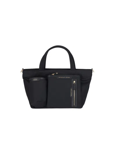 Anya Hindmarch Utility Tote Bag With Multiple Pockets In Black