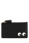 Anya Hindmarch Women Black Leather Eyes Card Holder