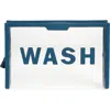 Anya Hindmarch Wash Cosmetics Pouch In Clear/light Petrol