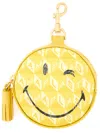 Anya Hindmarch Ear Pods Pouch "wink" In Gold