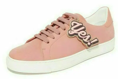 Pre-owned Anya Hindmarch Wink Trainers Tennis Sneakers Shoes Lace-up 36 In Pink