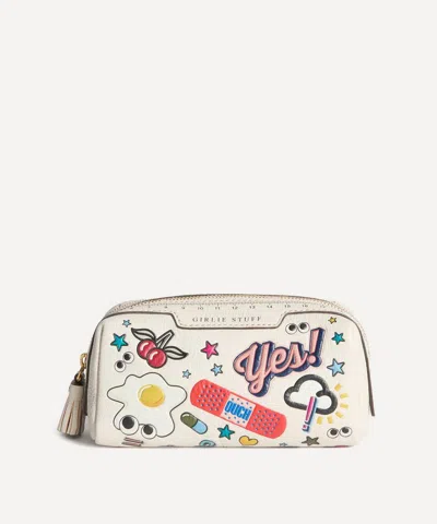 Anya Hindmarch Women's All Over Stickers Girlie Stuff Pouch In Multi