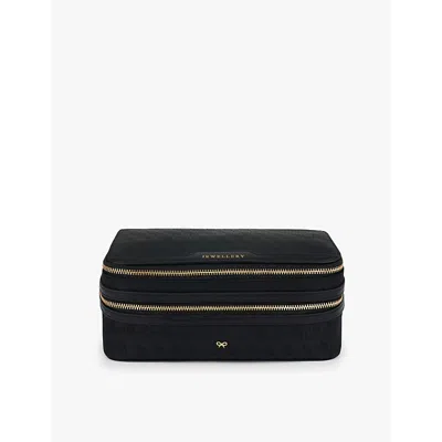 Anya Hindmarch Womens Black Jewellery Recycled-nylon Pouch