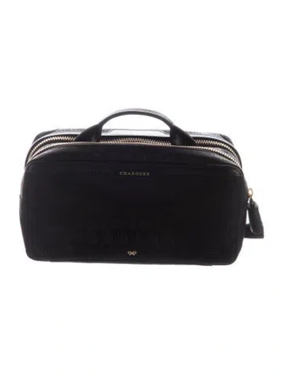 Pre-owned Anya Hindmarch Women's Cosmetic Bag In Black