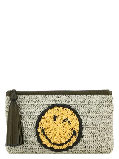 Anya Hindmarch Women's Light Raffia Wink Pouch