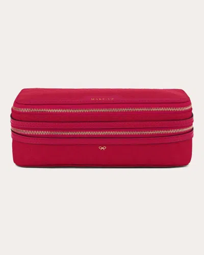 Anya Hindmarch Women's Logo Make-up Pouch In Pink
