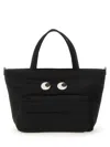 Anya Hindmarch Women Black Nylon Mini Eyes Handbag In Neutral