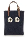Anya Hindmarch Mini Eyes Tote Bag In Blue