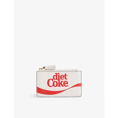 Anya Hindmarch Womens Optic White Diet Coke Leather Cardholder