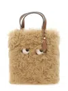 Anya Hindmarch Eye Motif Tote Bag With Detachable Strap In Brown