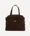 Shop Anya Hindmarch Women's Wilson Coffee Suede Shoulder Bag