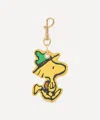 Anya Hindmarch Women's X Peanuts Woodstock Leather Key Charm In Yellow