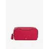 Anya Hindmarch Logo Jacquard Girlie Stuff Pouch In Magenta