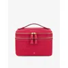 ANYA HINDMARCH WOMENS MAGENTA LOGO-EMBOSSED RECYCLED-NYLON VANITY KIT