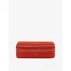 Anya Hindmarch Womens Make-up Logo-jacquard Recycled-nylon Pouch Burnt Sienna In Burnt Sienna