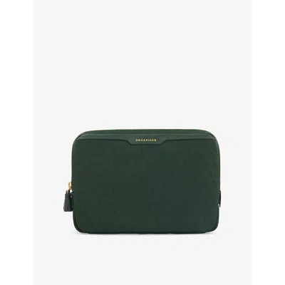 Anya Hindmarch Womens Dark Holly Organiser A5 Duo Recycled-nylon Pouch