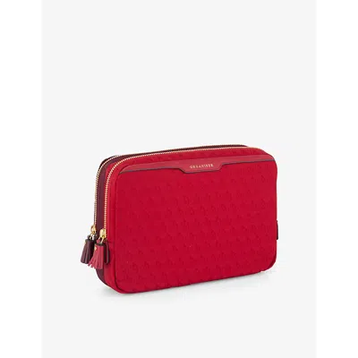 Anya Hindmarch Womens Red Organiser A5 Duo Recycled-nylon Pouch
