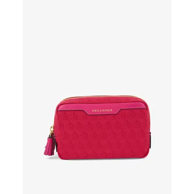 Anya Hindmarch Womens Organiser Duo Recycled-nylon Pouch Magenta