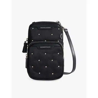 Anya Hindmarch Womens Black Studs Essentials Satin Cross-body Bag