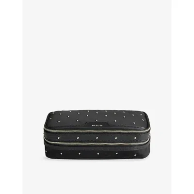 Anya Hindmarch Womens Black Studs Large Satin Make-up Pouch