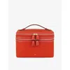 Anya Hindmarch Womens Vanity Kit Logo-jacquard Nylon Cosmetics Case Burnt Sienna In Burnt Sienna