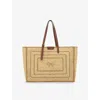 Anya Hindmarch Womens Bow-embroidered Raffia Tote Bag Brown In Brown