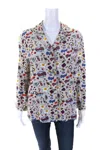Anya Hindmarch Womens Button Front All Over Stickers Silk Shirt White In White