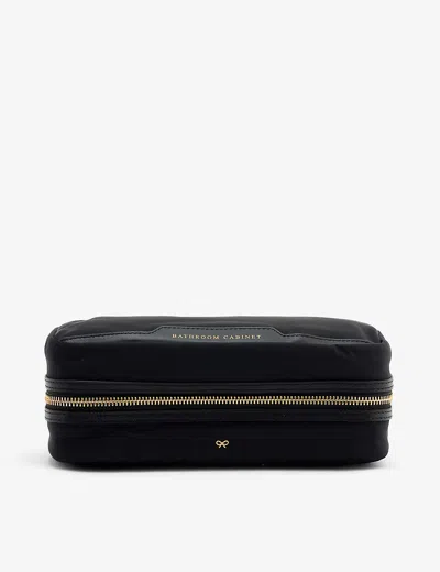 Anya Hindmarch Bathroom Cabinet Embossed Recycled-nylon Pouch In Clear/black