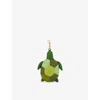 Anya Hindmarch Womens Green Turtle Charm Woven Shopper Bag In Green