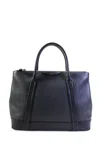Anya Hindmarch Womens Large Ebury Grain Leather Tassel Tote Handbag Navy Blue In Blue