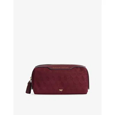 Anya Hindmarch Womens Medium Red Girlie Stuff Woven Pouch