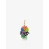 Anya Hindmarch Womens Multi Sea Creature Bead-embellished Leather And Satin Charm In Multi