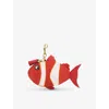 Anya Hindmarch Womens Clown Fish Woven Key Ring Pouch Orange In Orange