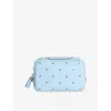 Anya Hindmarch Womens School Blue Crystals Important Things Leather Pouch