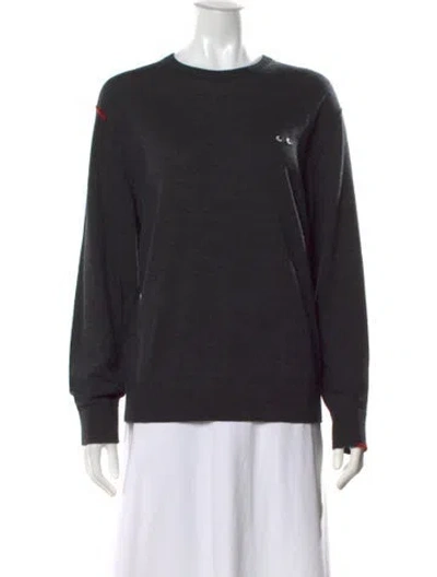 Pre-owned Anya Hindmarch Wool Crew Neck Sweater W/ Tags In Black