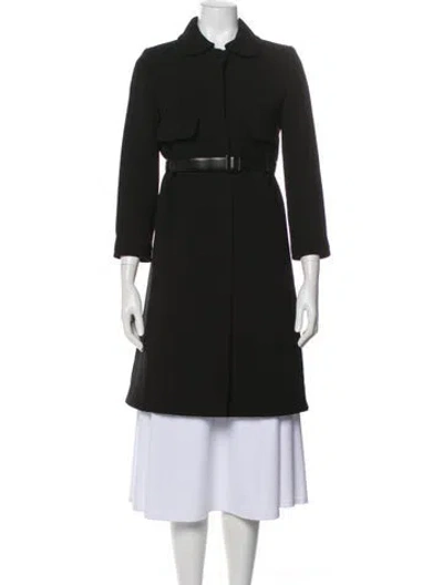 Pre-owned Anya Hindmarch Wool Trench Coat In Gray