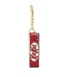 Anya Hindmarch X Kitkat Leather Key Charm In Red