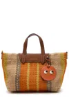 Anya Hindmarch X Maison Bengal Xs Striped Jute Tote In Orange